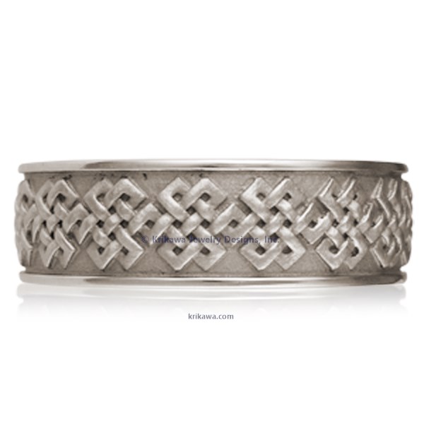 Tibetan Knot Eternity Wedding Band