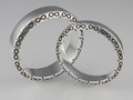 Classic Infinity Wedding Band with Sleek Beveled Edges
