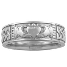 Claddagh Wedding Band - top view