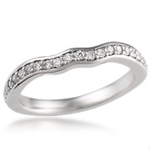Bead In Channel Curved Band 0.25ctw