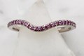 Custom Contoured Delicate Bead Set Wedding Band