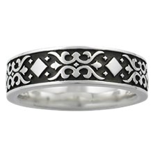 Baroque Wedding Band - top view
