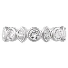 Modern Diamond Bezel Wedding Band - top view