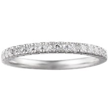 Mermaid Bead Set Diamond Wedding Band - top view