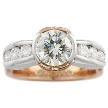 Mokume Dragonfly Engagement Ring - top view