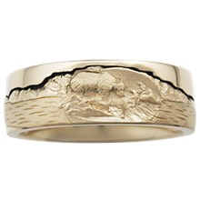 Bear Wedding Band - top view