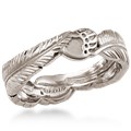 Native American Claw and Feather Wedding Band