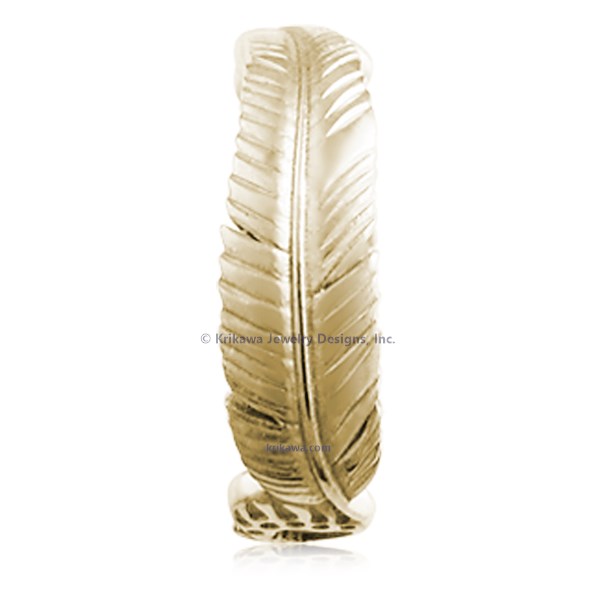 Native American Claw and Feather Wedding Band