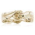 Native American Claw and Feather Wedding Band