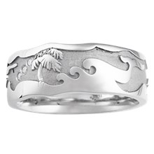 Beach Wedding Band 2 - top view