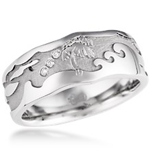 Palm Tree Beach Wedding Band 2