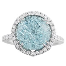 Vintage Style Teardrop Cocktail Ring - top view