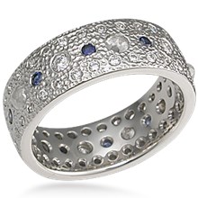 Glitter Flush Set Diamond Wedding Band