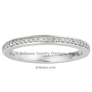 Short Pave Channel Wedding Band