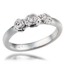 Rose Trio Wedding Band