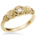 Rose Poppy Daisy Engagement Ring