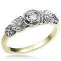 Rose Poppy Daisy Engagement Ring