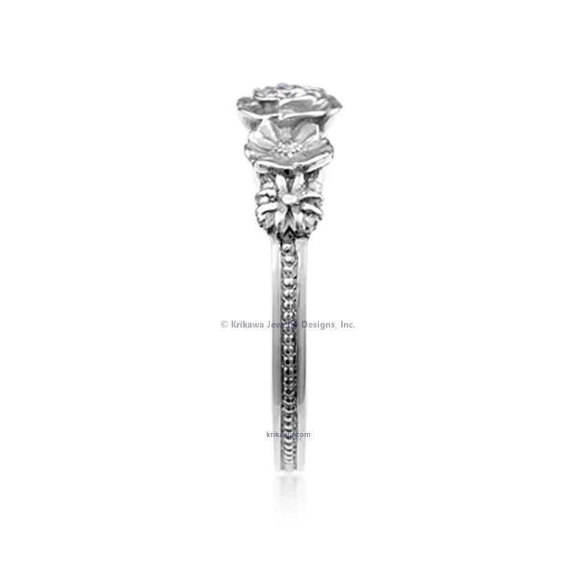 Rose Poppy Daisy Engagement Ring
