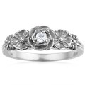 Rose Poppy Daisy Engagement Ring