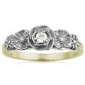 Rose Poppy Daisy Engagement Ring