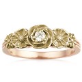 Rose Poppy Daisy Engagement Ring