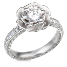 Vintage Rose Engagement Ring