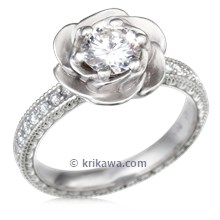 Vintage Rose Engagement Ring 