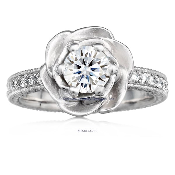 Vintage Rose Engagement Ring