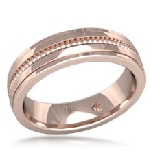 Modern Single Millegrain Wedding Band