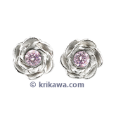 Medium Rose Diamond Stud Earrings