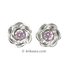 Medium Rose Diamond Stud Earrings 