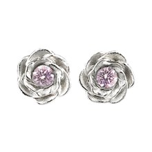Medium Rose Diamond Stud Earrings
