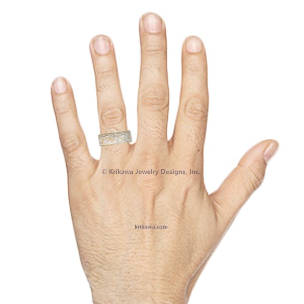 Summer Mokume Wedding Band