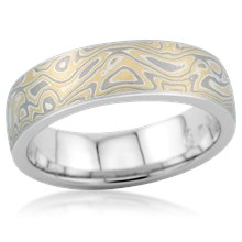 Summer Mokume Wedding Band
