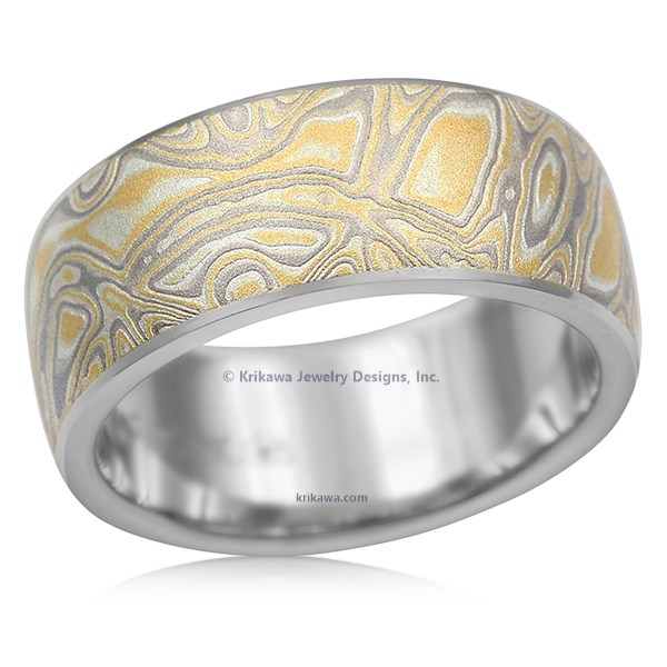 Summer Mokume Wedding Band