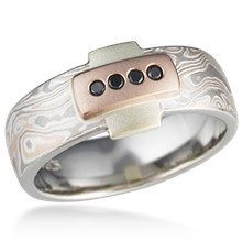 Bassist's Mokume Wedding Band