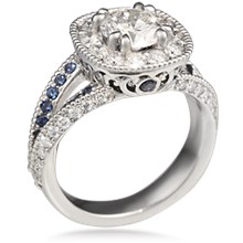 Vintage Split Twist Engagement Ring