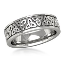 Mens Celtic Trinity Knot Wedding Band