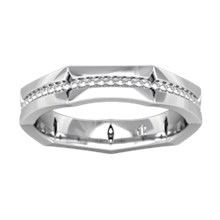 Vintage Mens Lacy Wedding Band - top view