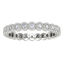 Vintage Lacy Wedding Band - top view