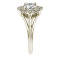 Vintage Scalloped Halo Engagement Ring