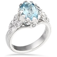 Vintage Wreath Engagement Ring 