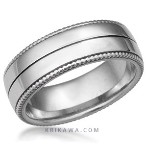 Millegrained men's bands