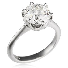 Simple Basket Solitaire Engagement Ring