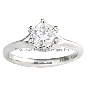 Simple Six Prong Solitaire Engagement Ring