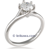 Simple Six Prong Solitaire Engagement Ring