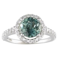Cathedral Halo with Diamond Shank Engagement Ring - top view