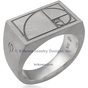Fibonacci Signet Ring