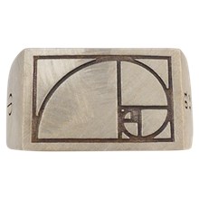 Fibonacci Signet Ring - top view