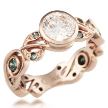 Vine and Leaf Engagement Ring